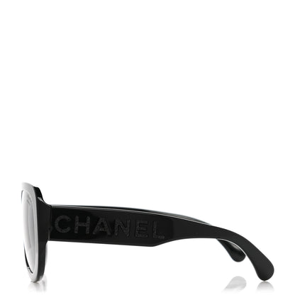 Chanel Resin Polarized Sunglasses 5423-B-A Black 3 of 8