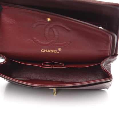 Chanel Lambskin Quilted Medium Double Flap Burgundy 5 of 18