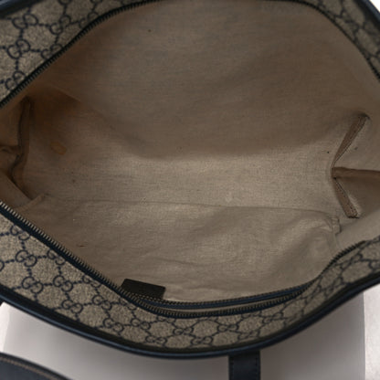 Gucci GG Supreme Monogram Medium Zippered Shopping Tote Navy 5 of 11