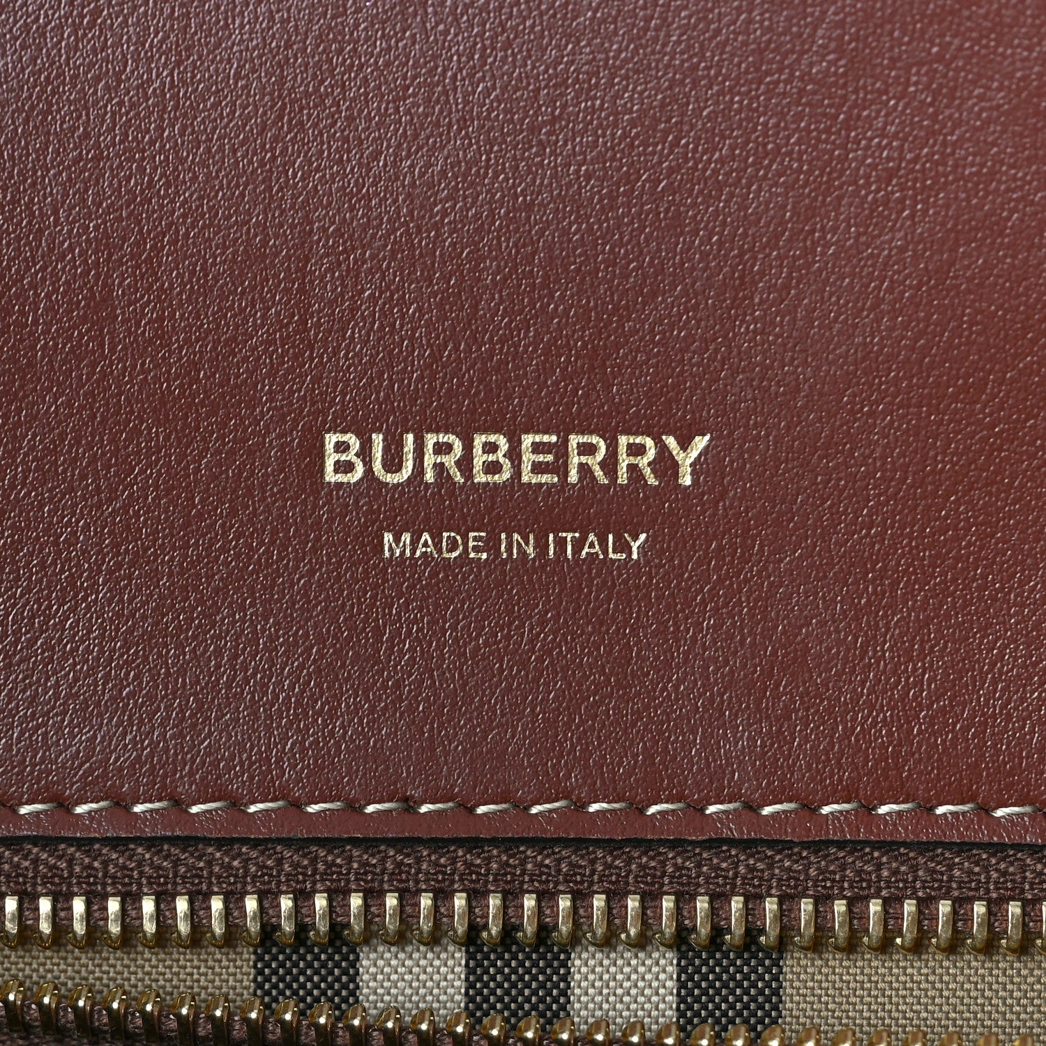 Burberry Calfskin Vintage Check Medium Two Handle Title Bag Black 6 of 10