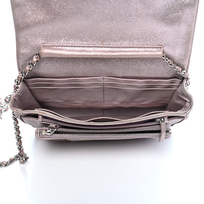 Chanel Metallic Lambskin Quilted Wallet On Chain WOC Lilac 5 of 9