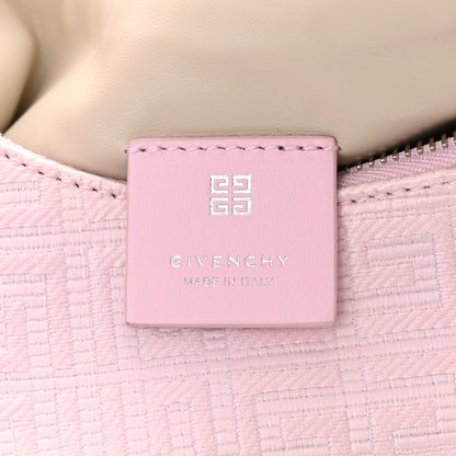Givenchy Coated Canvas Logo 4G Embossed Small Moon Cut Out Shoulder Bag Blossom Pink 6 of 10