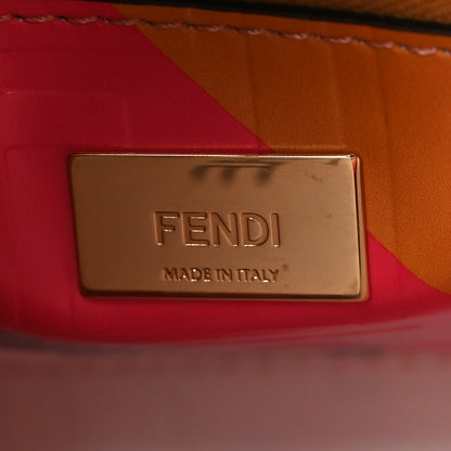 Fendi Vitello Seta Nappa FF Embossed Mini Peekaboo Iconic Satchel Miele Scuro Miele Scuro 6 of 12