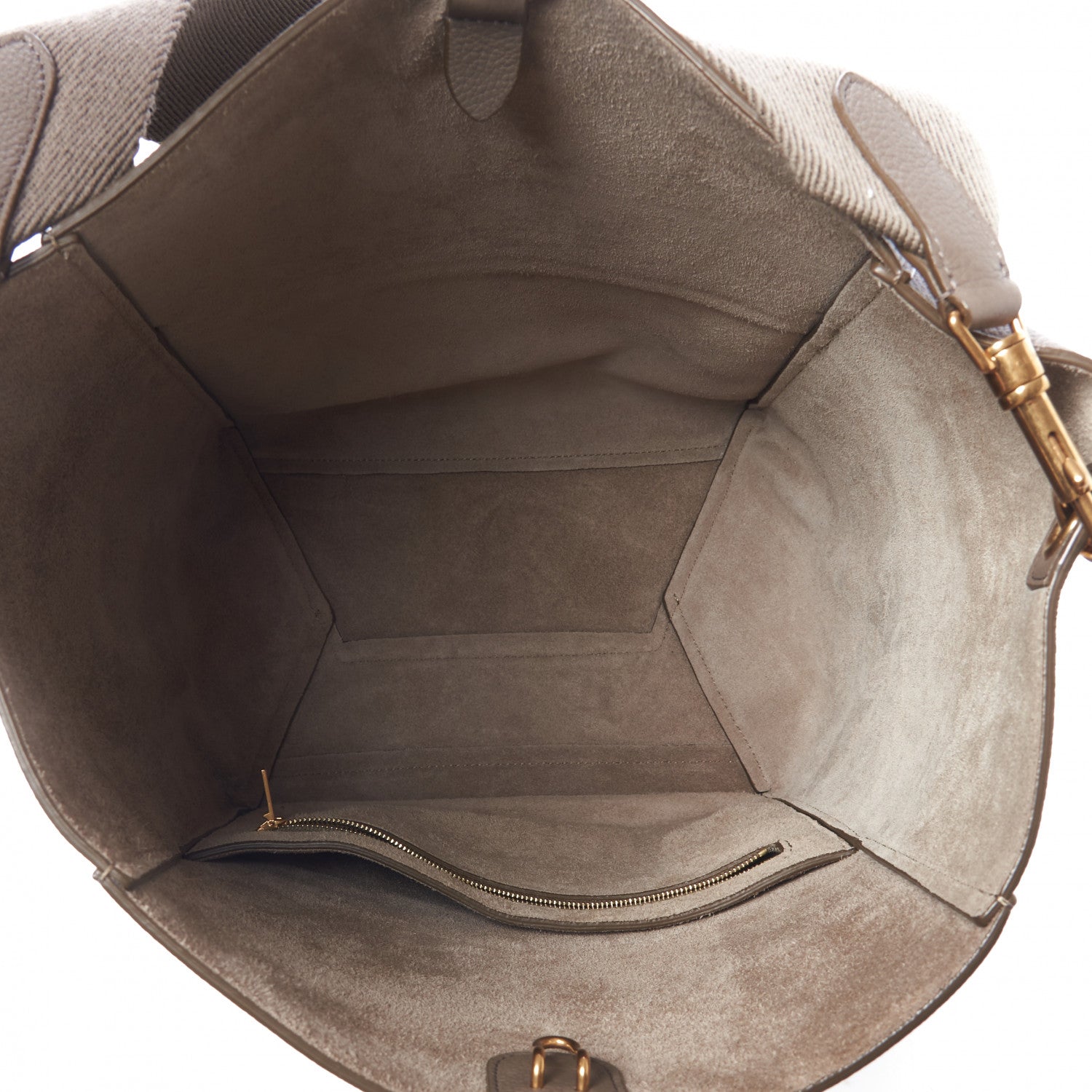 Celine Soft Grained Calfskin Sangle Bucket Bag Taupe 7 of 9