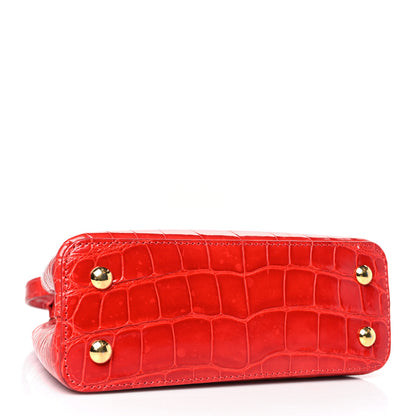 Louis Vuitton Crocodile Mini Capucines Rubis 4 of 8