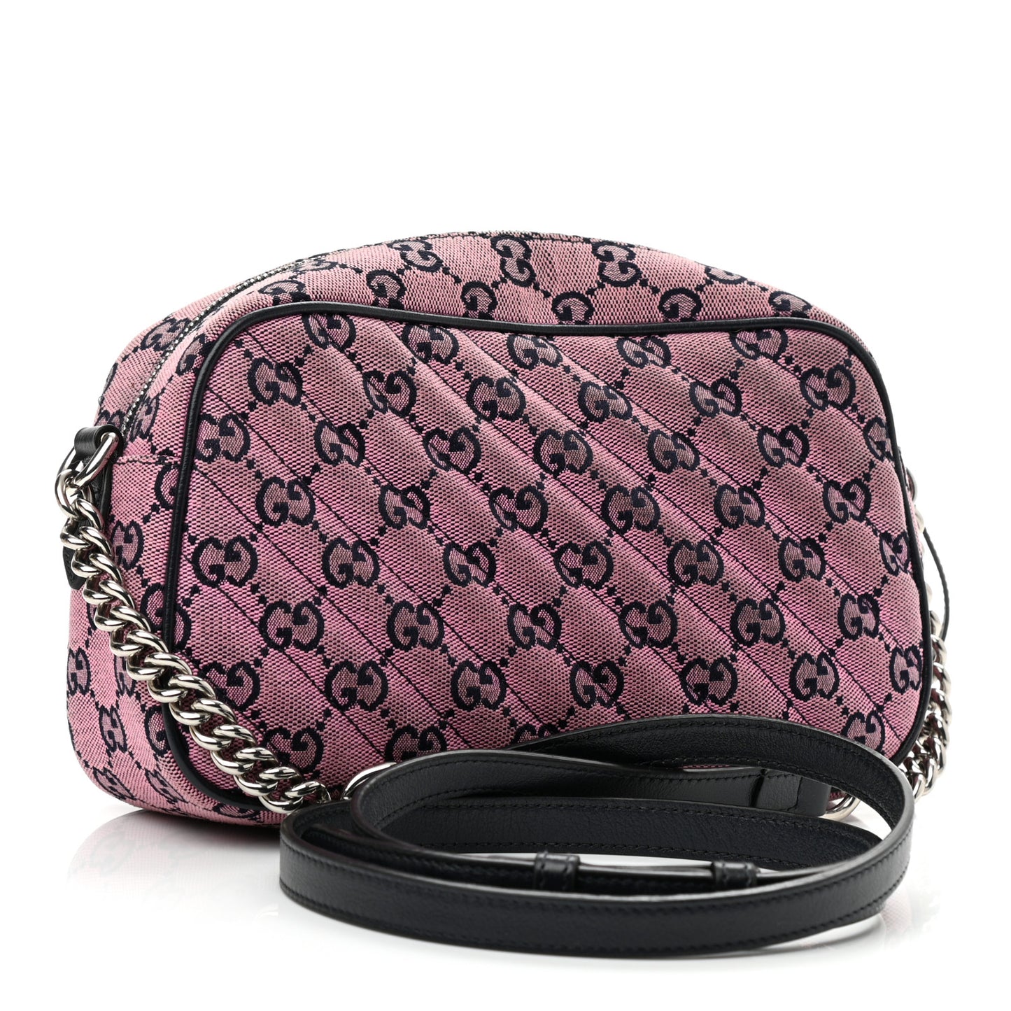 Monogram Multicolor Matelasse Diagonal Small GG Marmont Chain Shoulder Bag Pink Blue