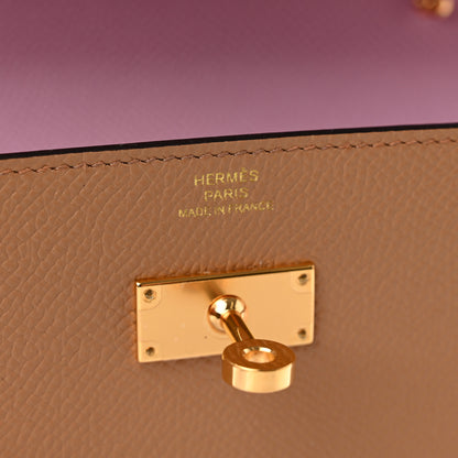 Hermes Epsom Verso Kelly Wallet To Go Chai Mauve Sylvestre 5 of 7