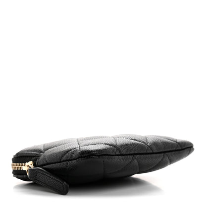 Chanel Caviar Quilted Zip Card Holder Wallet Black 4 of 8
