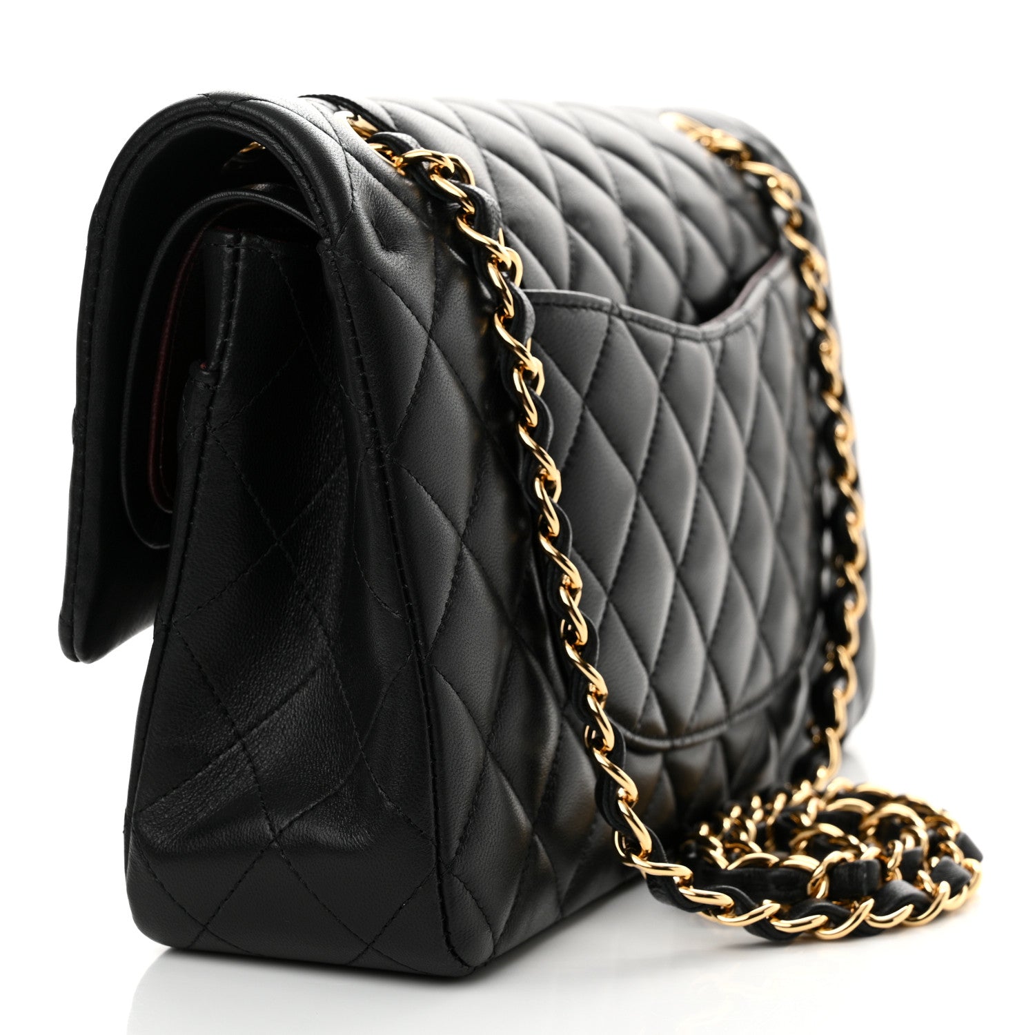 Chanel Lambskin Quilted Medium Double Flap Black 3 of 12