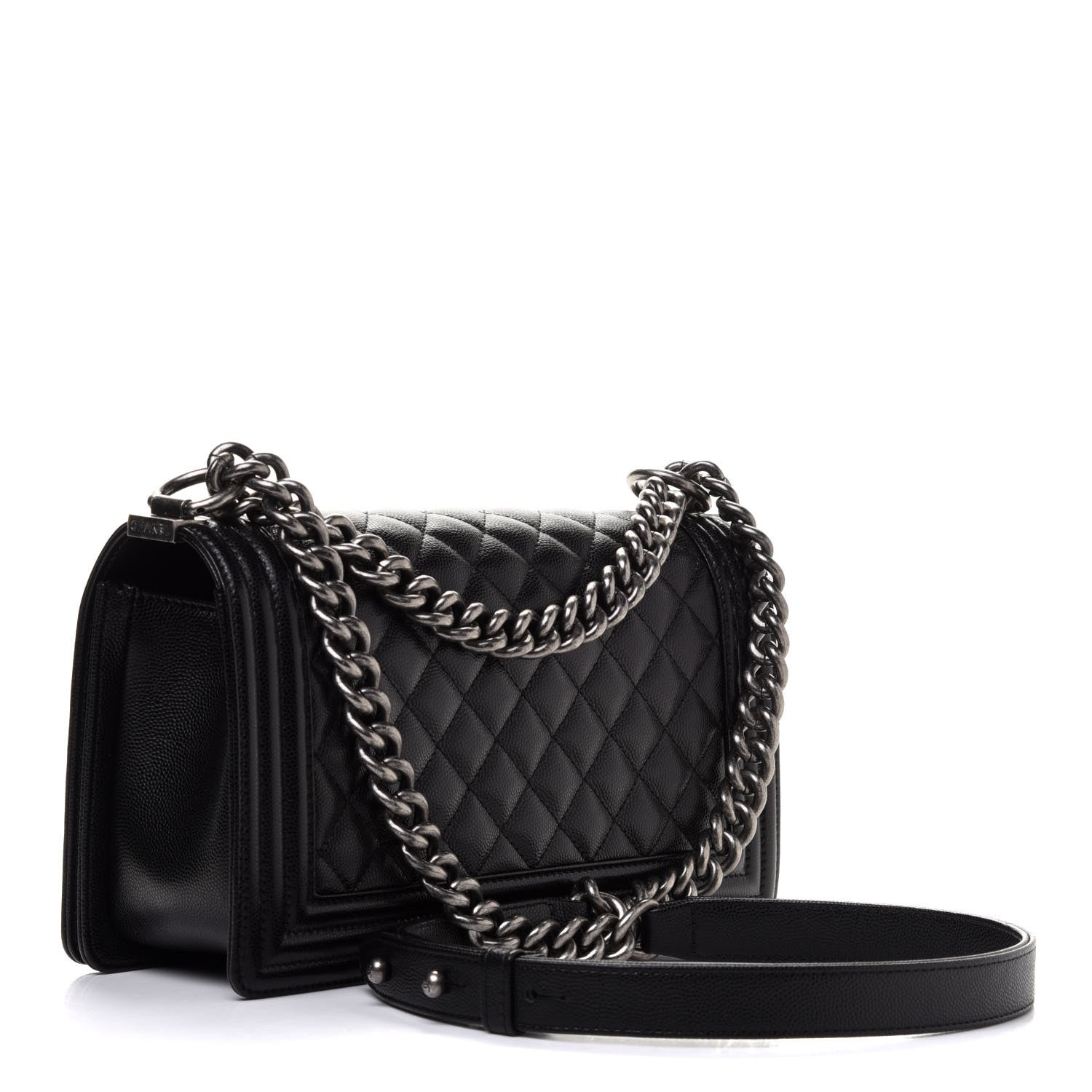 Chanel Caviar Quilted Medium Boy Flap Black 3 of 11