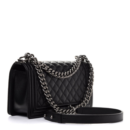 Chanel Caviar Quilted Medium Boy Flap Black 3 of 11