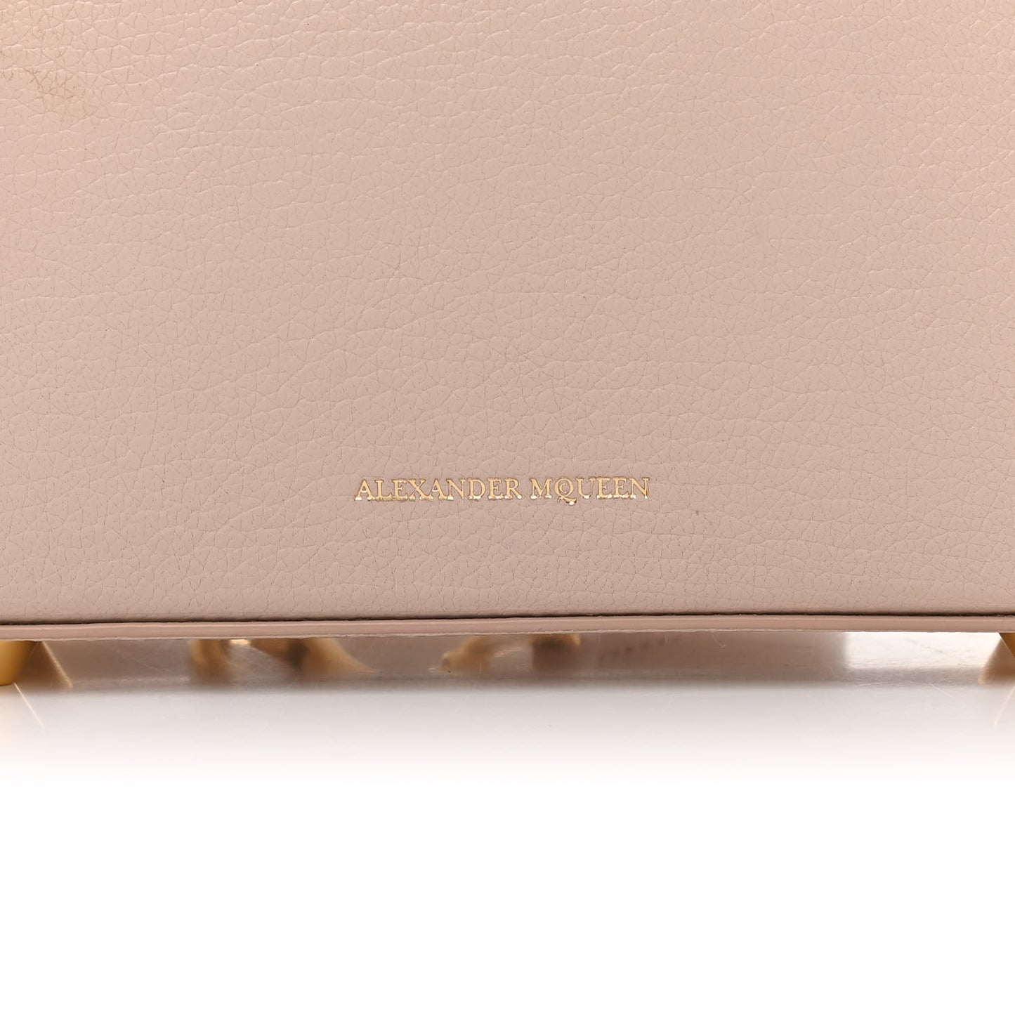 Fine Grain Goatskin Box Shoulder Bag 19 Nude