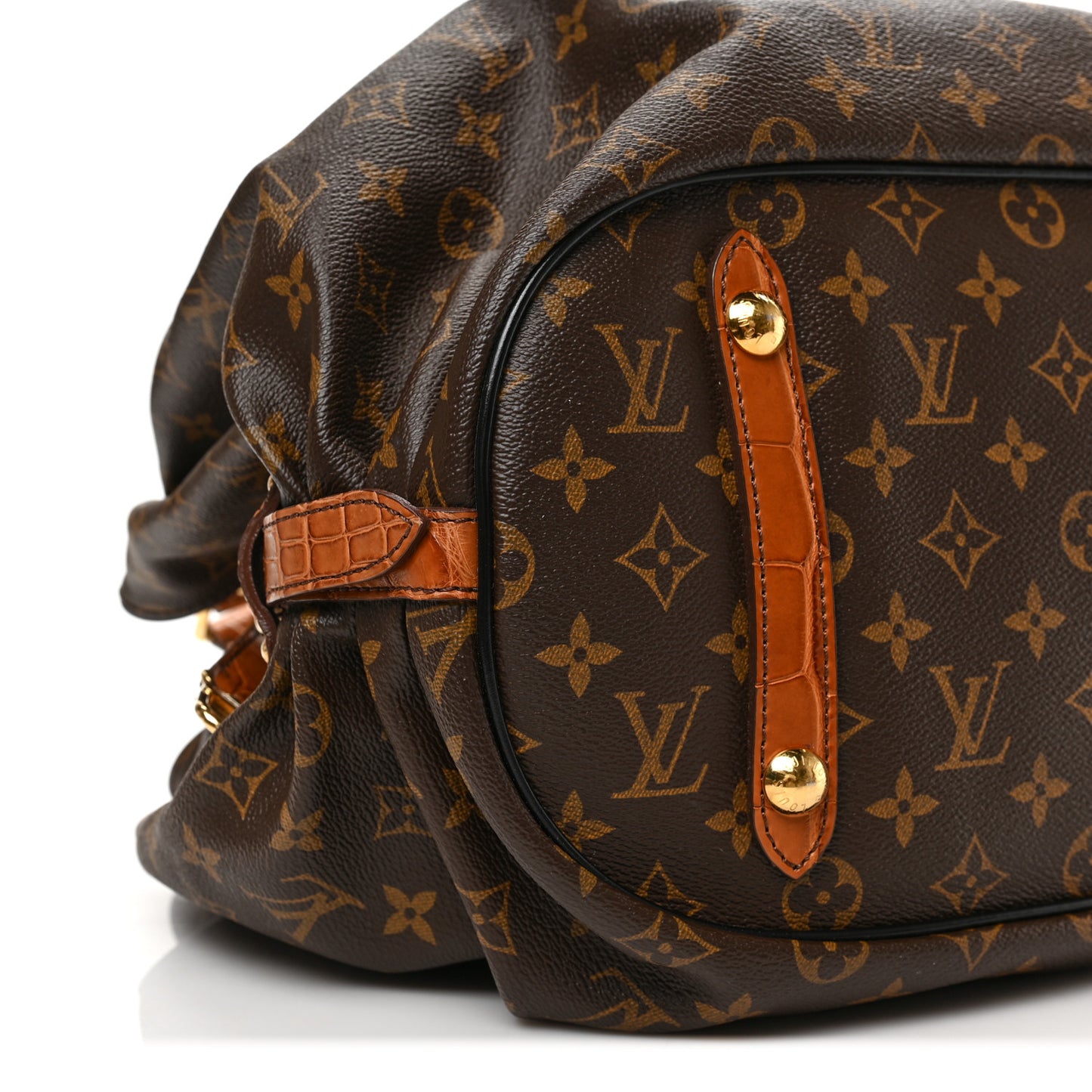 Monogram Alligator Trim Mahina XL