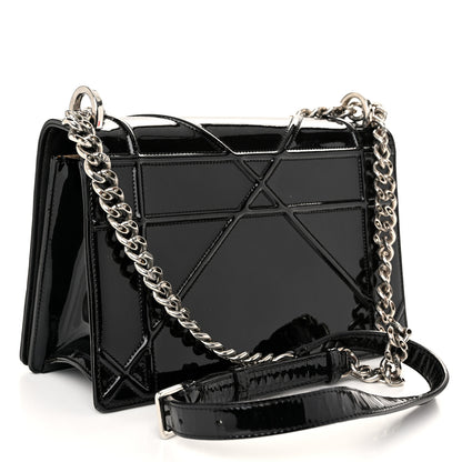 Christian Dior Patent Medium Diorama Flap Bag Black 3 of 11