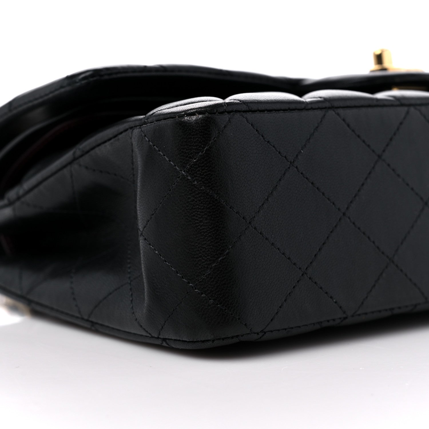 Chanel Lambskin Quilted Medium Double Flap Black 8 of 13