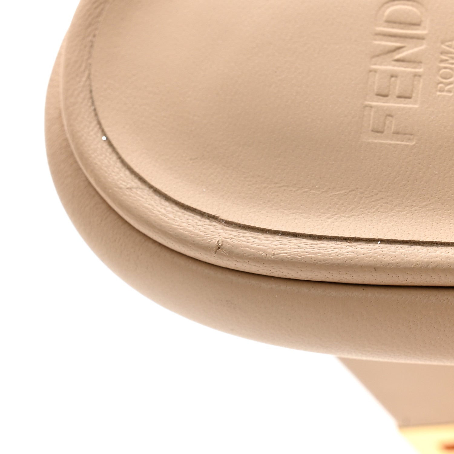 Fendi Nappa Baguette Ankle Strap 30/110mm Platform Sandals 39.5 Buff 10 of 11