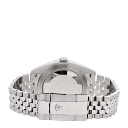 Rolex Stainless Steel 18K White Gold 41mm Oyster Perpetual Datejust Watch White Roman 126334 3 of 5