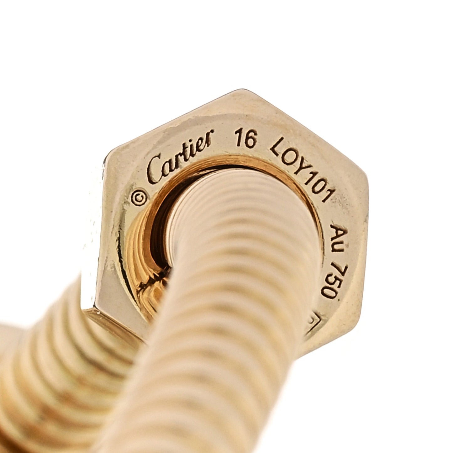 18K Yellow Gold Ecrou de Cartier Bracelet 16