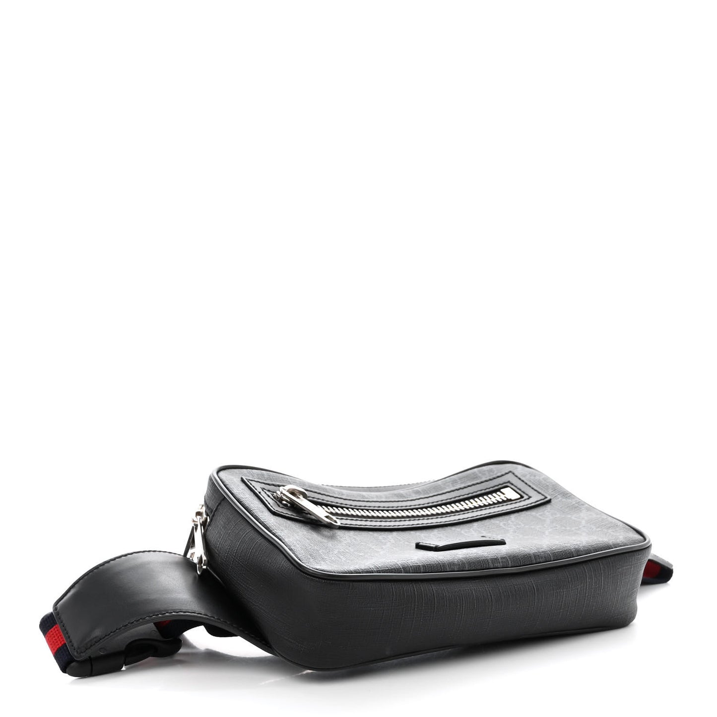 Soft GG Supreme Monogram Web Belt Bag Black Grey