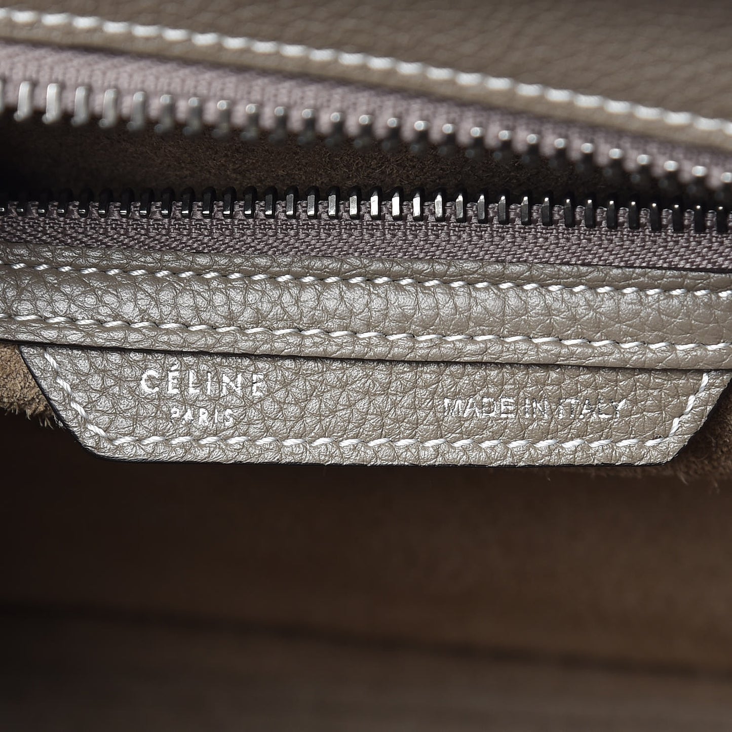 Drummed Calfskin Micro Luggage Souris