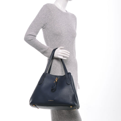 Burberry Grainy Calfskin Medium Honeybrook Tote Navy 2 of 6