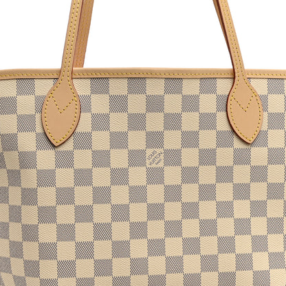 Louis Vuitton Damier Azur Neo Neverfull MM Rose Ballerine 8 of 10