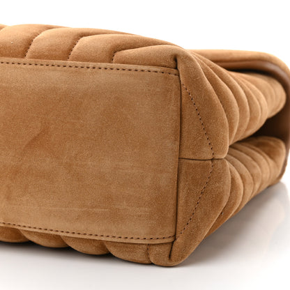 Saint Laurent Suede Y Quilted Monogram Medium Loulou Chain Satchel Cinnamon 9 of 9