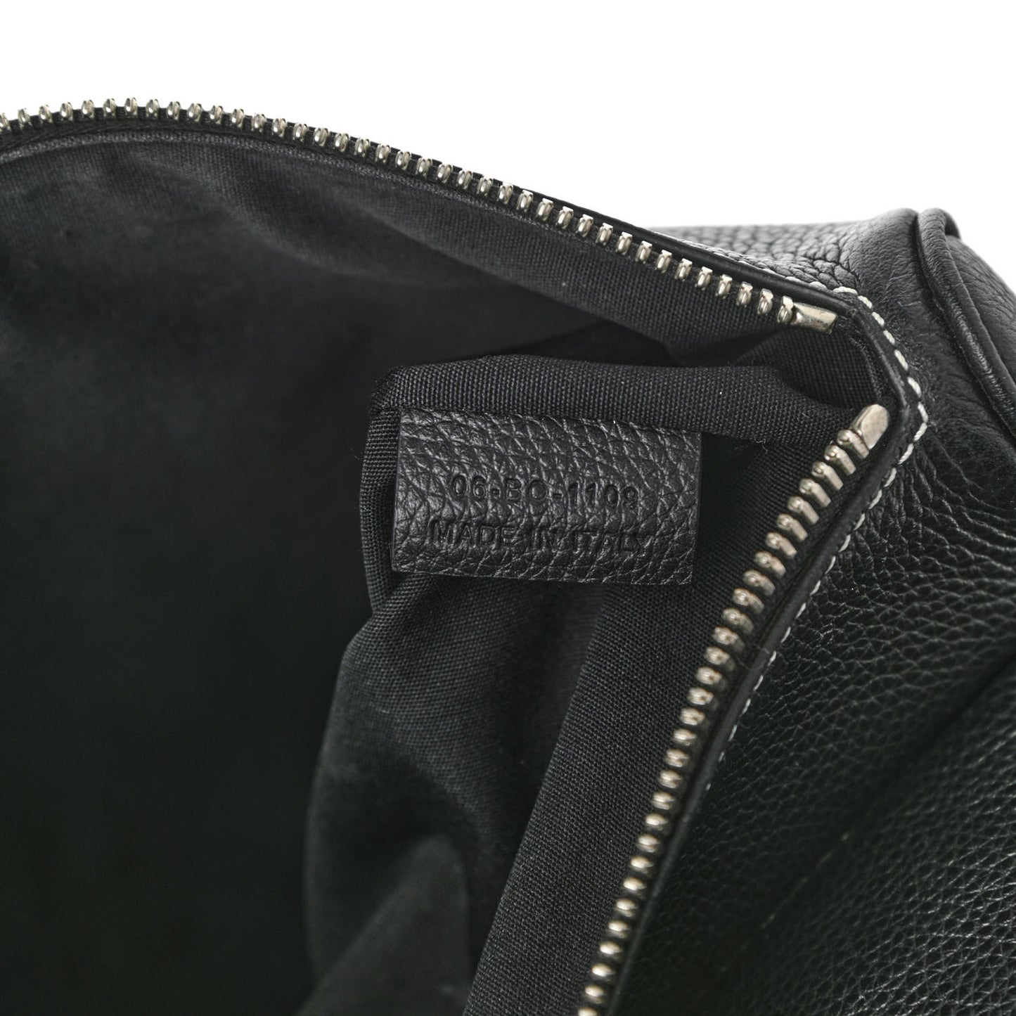 X SHAWN STUSSY Grained Calfskin Saddle Bag Black