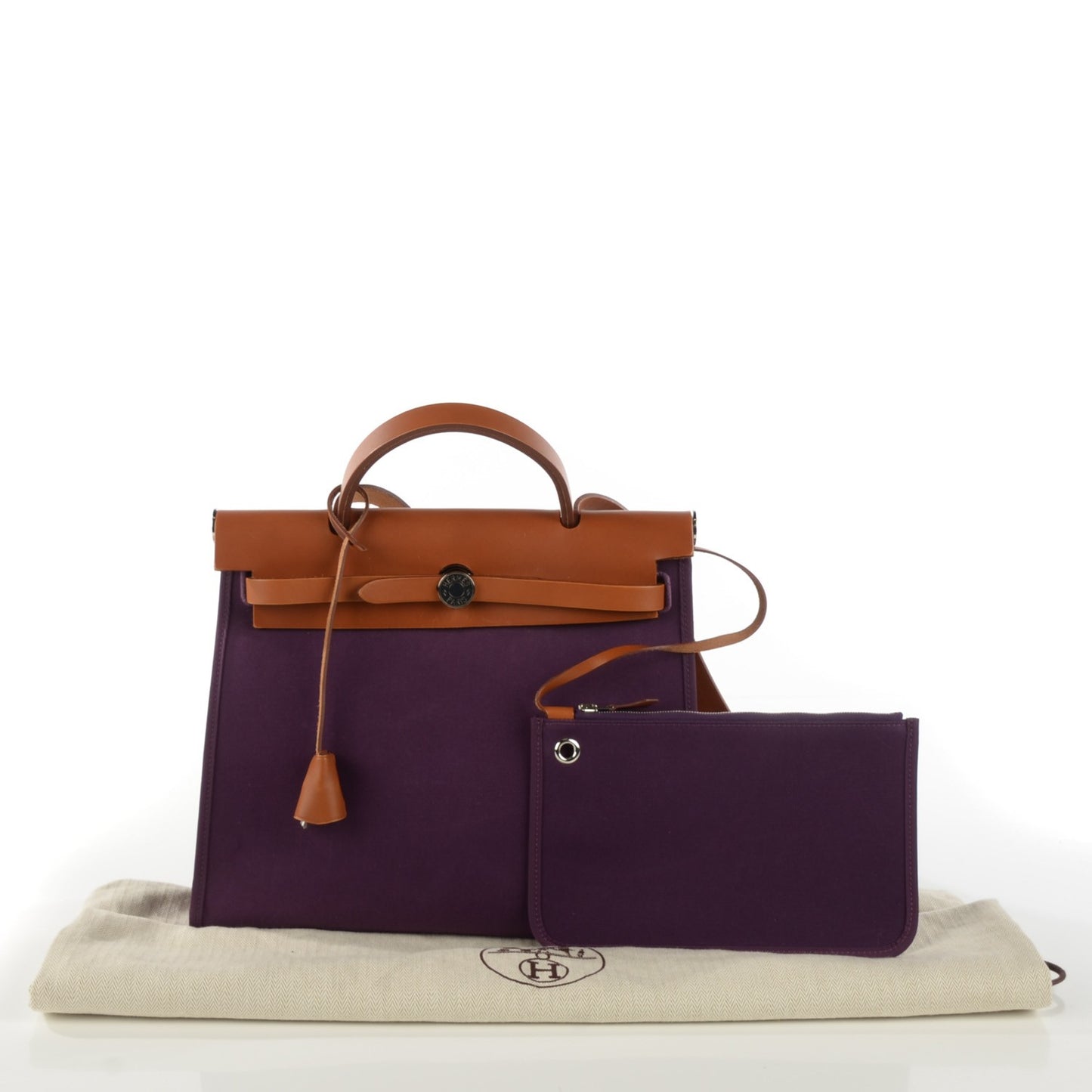 Vache Hunter Toile Herbag Zip 31 PM Fauve Cassis