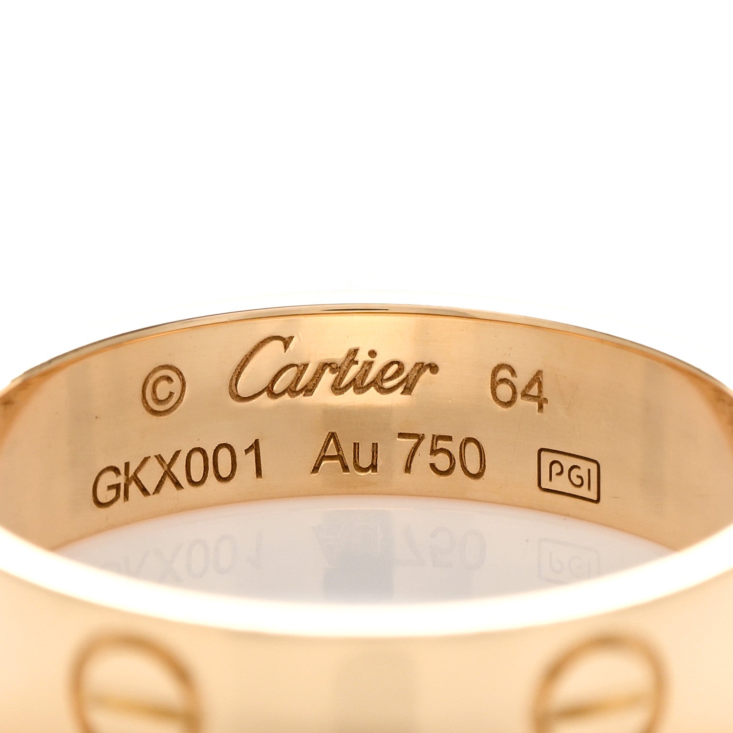 Cartier 18K Yellow Gold 5.5mm LOVE Ring 64 10.75 3 of 4