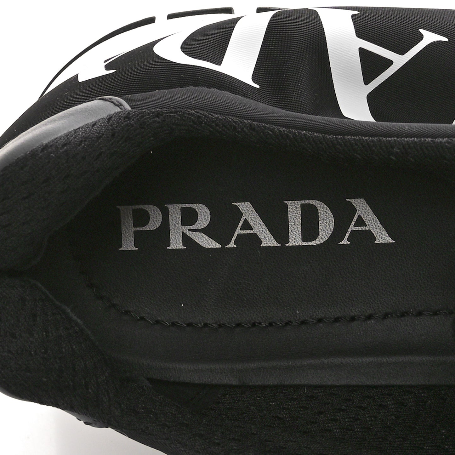 Nylon Gabardine Logo Sneakers 41 Black