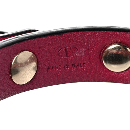 Valentino Garavani Vitello Rockstud Bracelet Raspberry 4 of 5