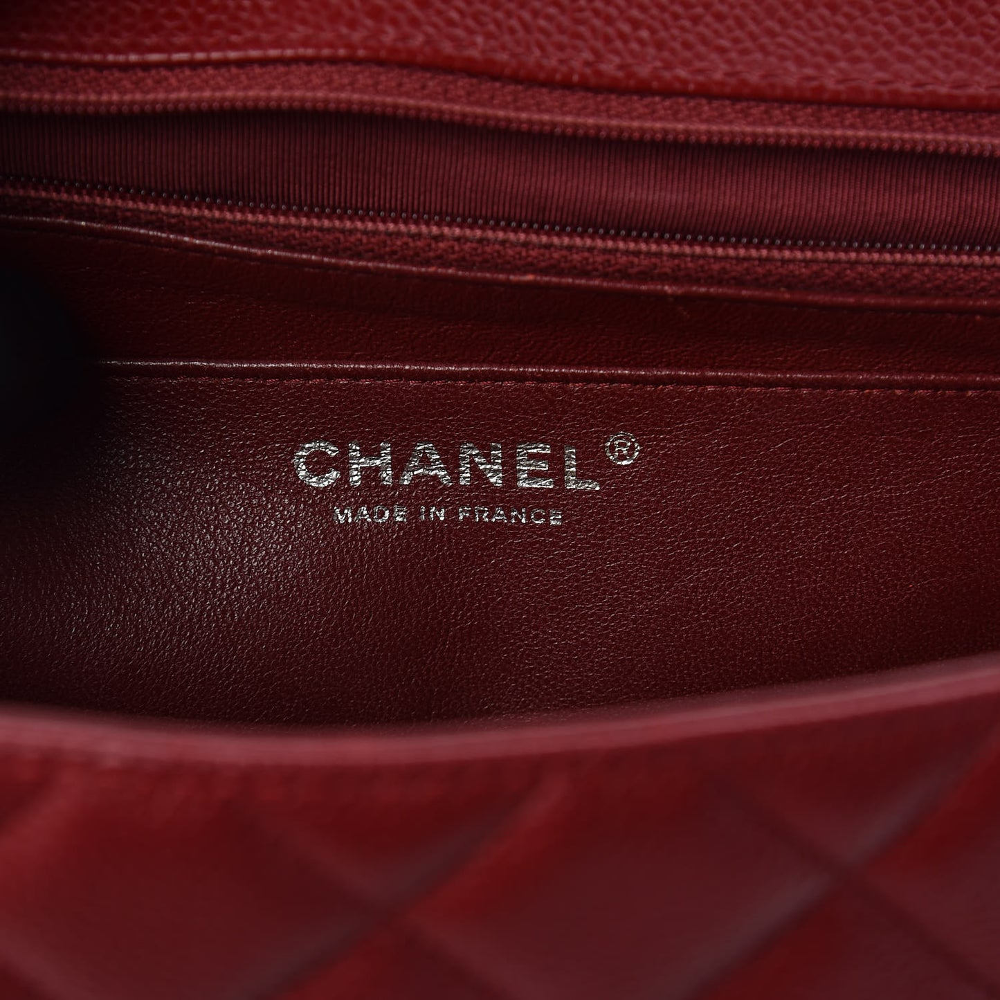 Caviar Quilted Jumbo Single Flap Red