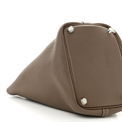 Hermes Taurillon Clemence Picotin Lock 18 PM Etoupe 9 of 13