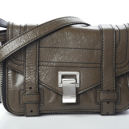 Proenza Schouler Crinkled Calfskin PS1 Mini Zip Crossbody Smoke 6 of 8