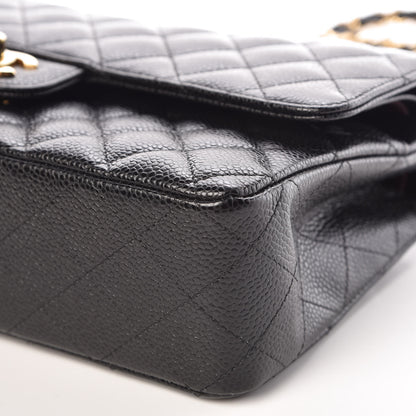 Chanel Caviar Quilted Medium Double Flap Black 9 of 10
