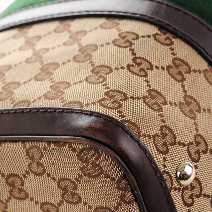 Gucci Monogram Vintage Web Medium Boston Dark Brown 5 of 9