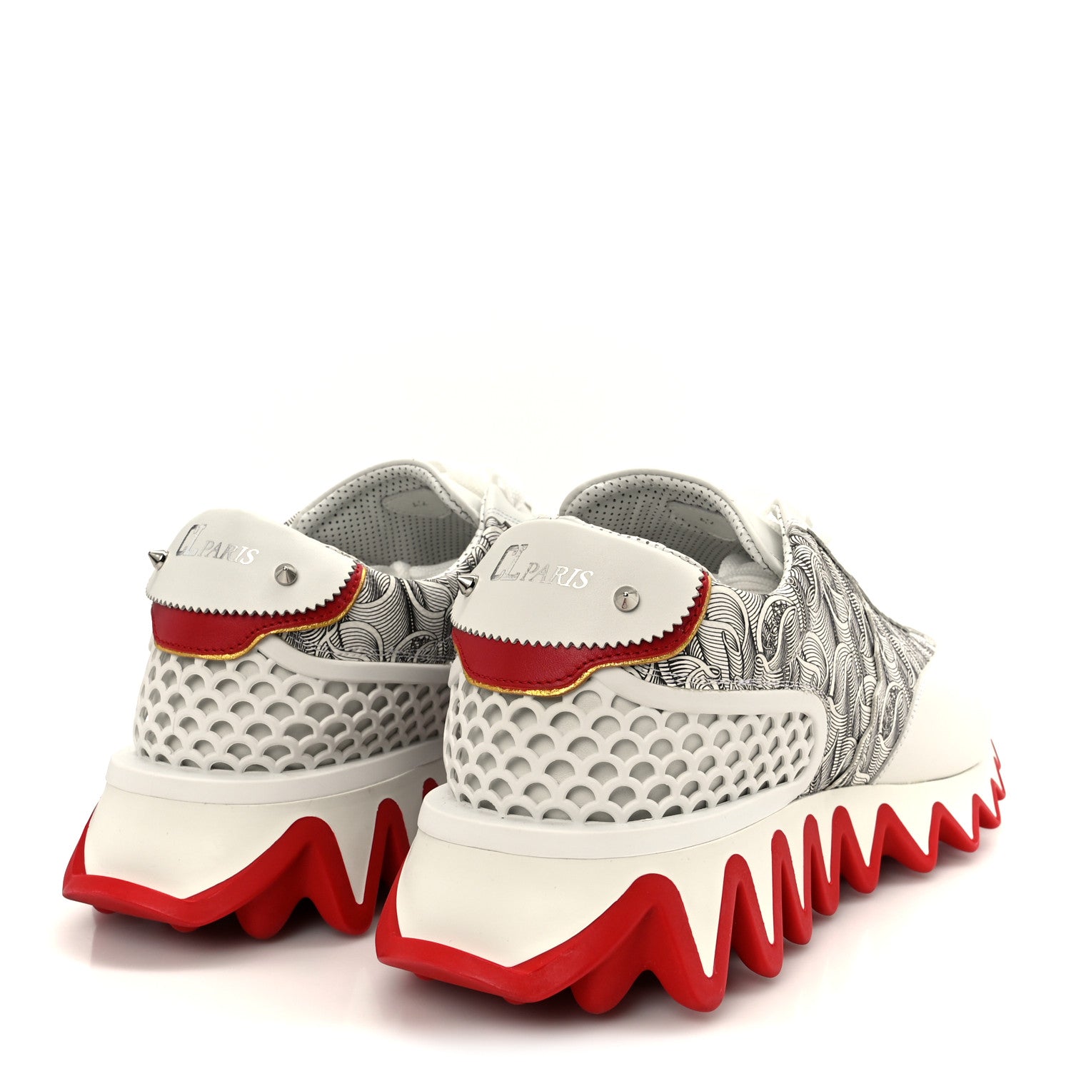 Christian Louboutin Calfskin Rubber Neoprene Nappa Logo Mens Christian Louboutin Calfskin Rubber Neoprene Nappa Logo Mens