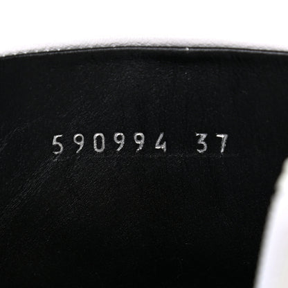 Balenciaga Shiny Sheepskin 20mm Oval Booties 37 White Black 8 of 11