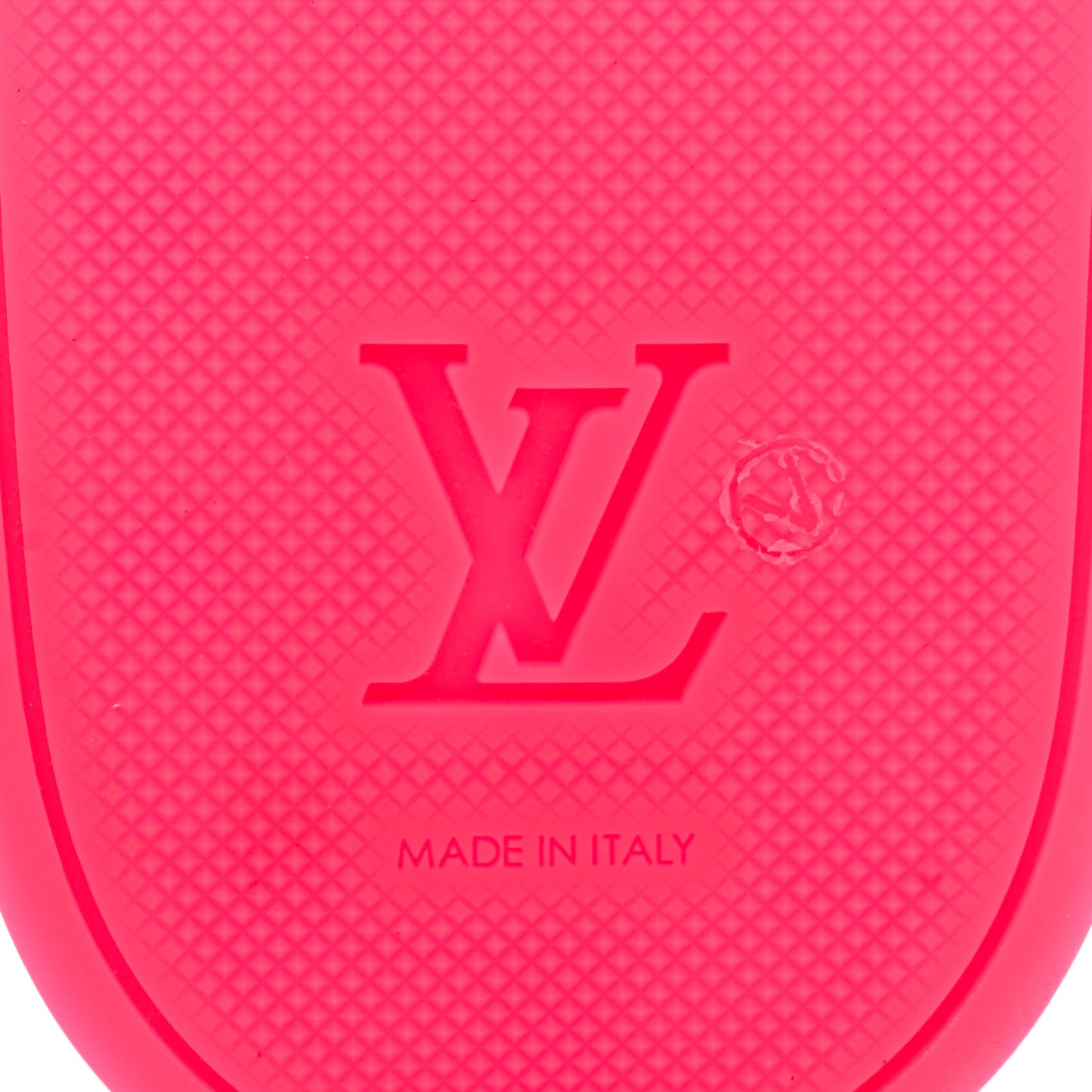 Rubber Embossed Monogram Mens Waterfront Mules 11 Pink