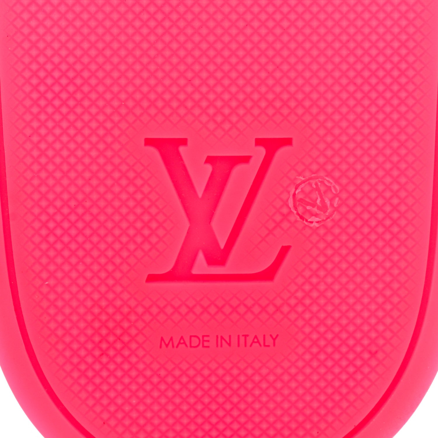 Louis Vuitton Rubber Embossed Monogram Mens Waterfront Mules 11 Pink 6 of 10