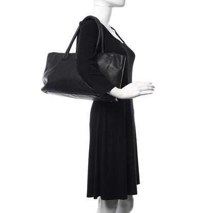 Chanel Calfskin Cerf Executive Shopper Tote Black 2 of 22
