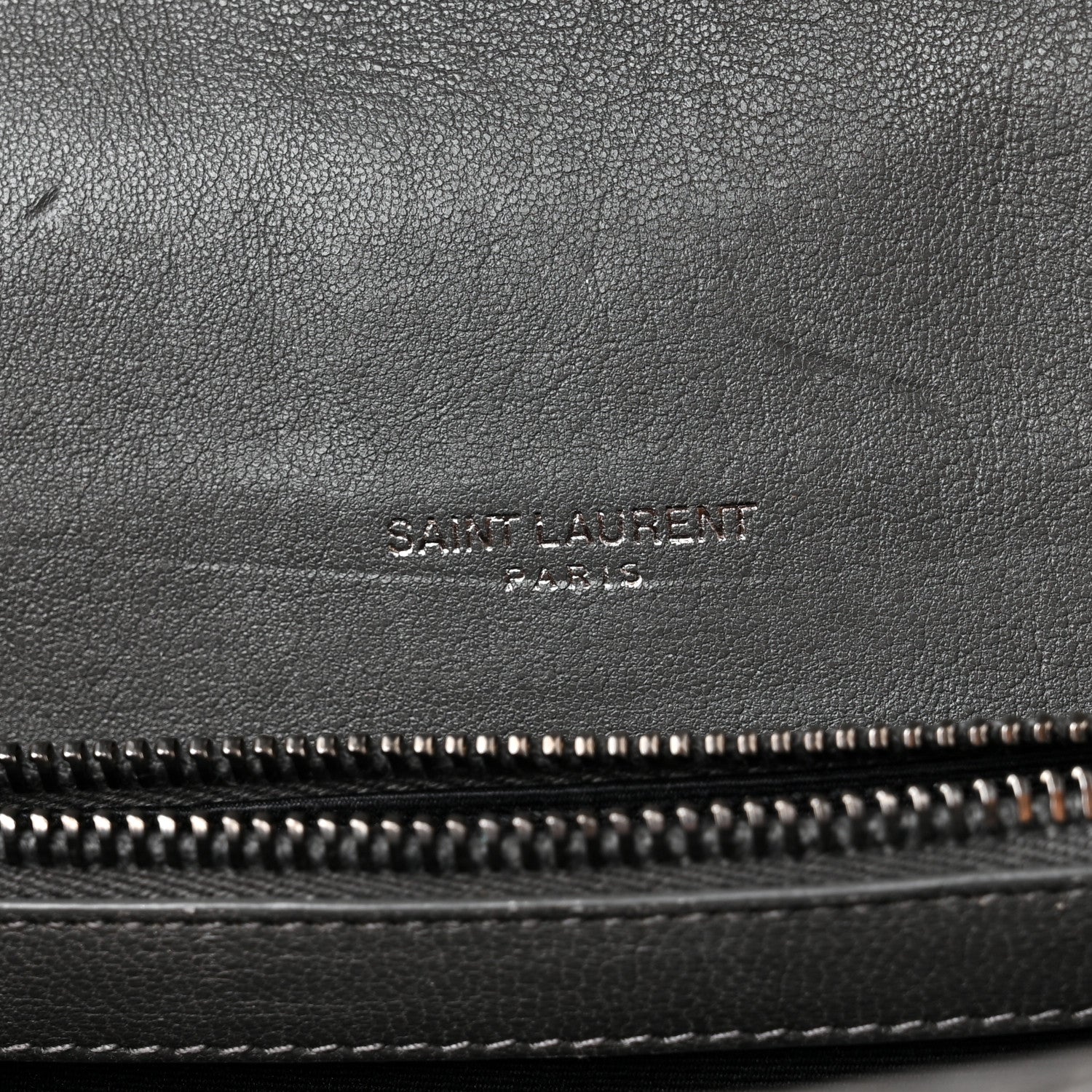 Saint Laurent Sheepskin Matelasse Chevron Monogram Medium College Bag Storm 6 of 12