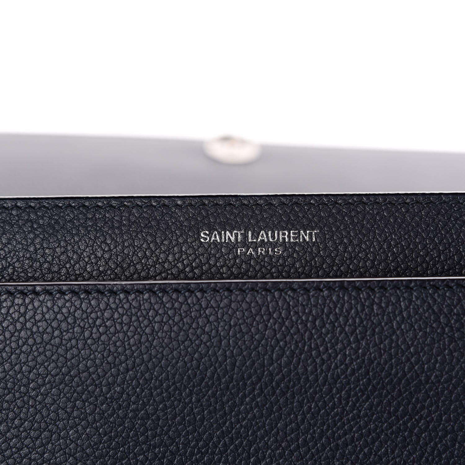 Saint Laurent Grained Calfskin Medium Monogram Sunset Navy Blue 6 of 9