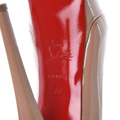 Christian Louboutin Patent Lady Peep 150 Pumps 36 Nude 7 of 9