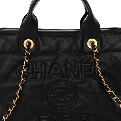 Chanel Calfskin Small Deauville Tote Black 9 of 11