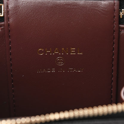 Chanel Caviar Quilted Mini Vanity Case With Chain Black 6 of 12