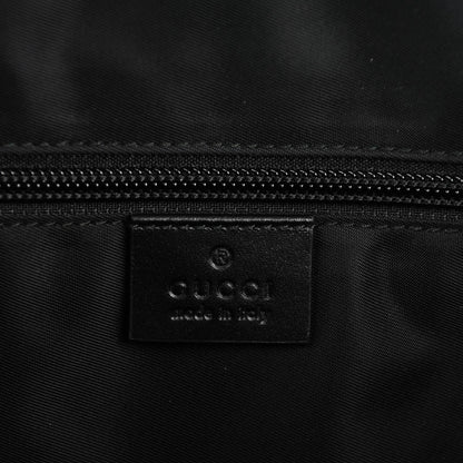 Gucci GG Supreme Monogram Web Medium Zippered Tote Beige Black 6 of 7