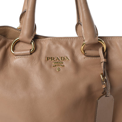 Prada Soft Calf Shopping Tote Caramel 9 of 9