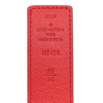 Louis Vuitton Monogram 30mm LV Initiales Reversible Belt 80 32 Coquelicot 5 of 7